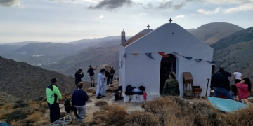 Ο Ορειβατικός Σύλλογος Αγίου Νικολάου συμμετείχε στον εορτασμό του Αγίου Ιωάννη του Πρόδρομου στον Καψά της Λάστρου Σητείας