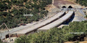 Αλλάζει καθημερινά η εικόνα του ΒΟΑΚ – Τα τούνελ και η μεγάλη γέφυρα στο Σελινάρι (βίντεο)