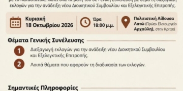 Κριτσά: Εκλογές για την ανάδειξη νέου ΔΣ στον Πολιτιστικό Σύλλογο