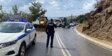Σε εξέλιξη οι εργασίες αποκατάστασης του δρόμου Ιεράπετρα – Σητεία στα Φέρμα