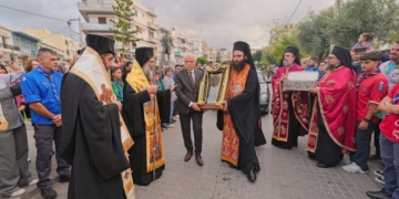 Πάνδημη υποδοχή της Ιεράς Εικόνας της Παναγίας Σουμελά και Ιερών Λειψάνων του Αγίου Δημητρίου στο Ρέθυμνο